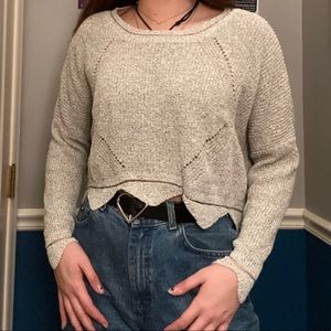 Cream Scalloped Sweater